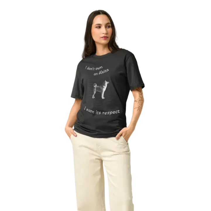 T-shirt Vintage Garmet Akita respect quote