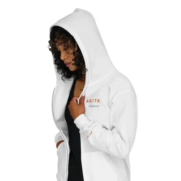 Unisex Heavy Blend Zip Hoodie with Akita text quote